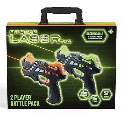 Strike Laser Tag Game 2 Player Battle Set Toy Shooting Gun Blasters For Kids • £28.50