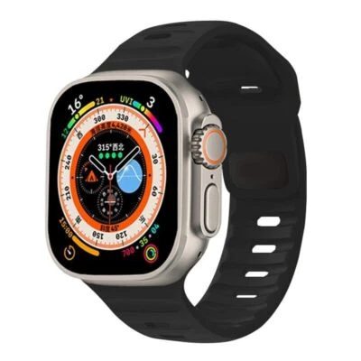 $10.44 • Buy Soft Silicone Strap For Apple Watch Band Ultra 49 45 44 42 41 38  Serise 8 7 SE