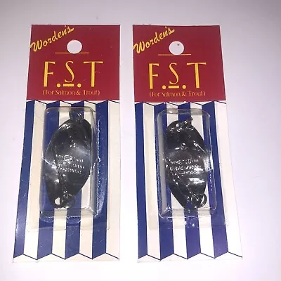 Pair Of VTG Worden's F.S.T. Lures For Salmon/Trout-Size 2-Silver-Sealed-#800376 • $9.99