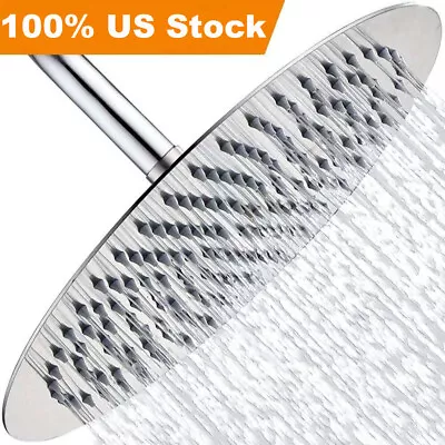 8  Round Chrome Bath Rainfall Shower Head Bathroom Rain Sprayer Stainless Steel • $10.79