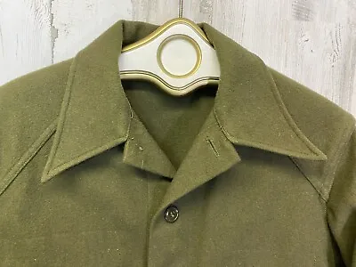 Vintage Military Wool Shirt Jacket Sz M - Plz Read Distressing / Holes • $29.50