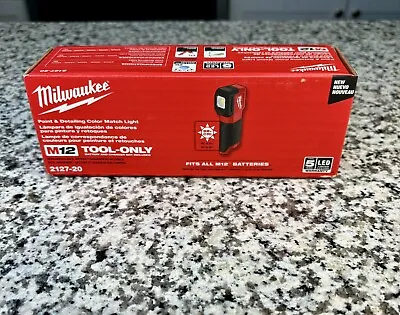 NEW Milwaukee M12 Cordless Paint & Detailing Color Match Worklight 2127-20 • $119