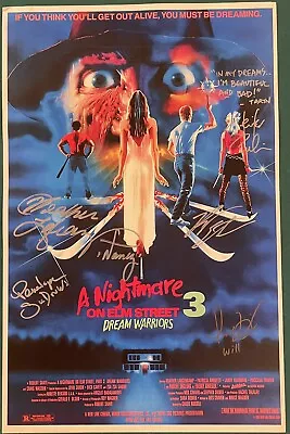 A Nightmare On Elm Street 3 Dream Warriors Cast Signed Autographed 11x17 Poster • $349.99