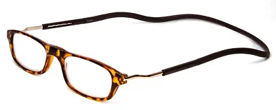 Snap Magnetic C2 Unisex Designer Reading Glasses Brown Tortoise Havana Red 52 Mm • $35.24