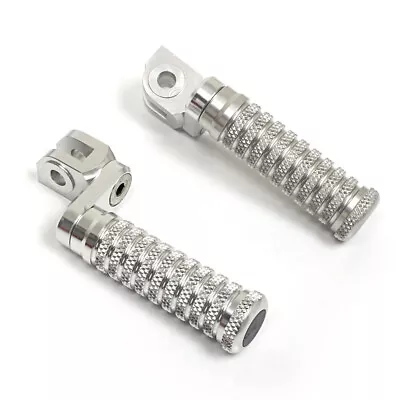 25mm Adjustable Front Foot Pegs Silver For YZF R1 00-08 09 10 11 12 13 14 • $38.29