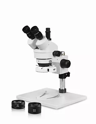 Vision 3.5X-90X Simul-Focal Trinocular Zoom Stereo Microscope With 144-LED Light • $413.10