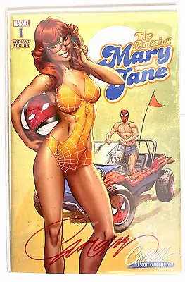 The Amazing Mary Jane #1 J Scott Campbell Signed Variant W/coa Marvel Comics Nm • $69.99