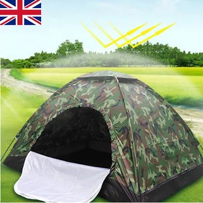 £20.96 • Buy Pop Up Hiking Tent 1-2 Man Person Family Camping Outdoor Festival Shelter Tent