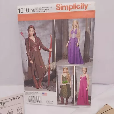 Simplicity Patterns #1010 - FANTASY COSTUMES Cosplay Elf Archer Etc (Size 14-22) • $10