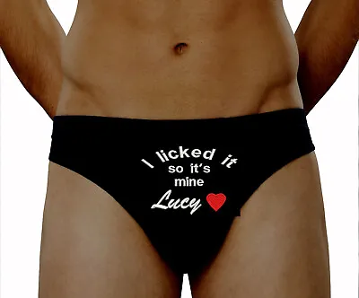 Personalised Pants Wedding Mens Briefs 2nd Anniversary Licked It Underwear Gifts • £10.88