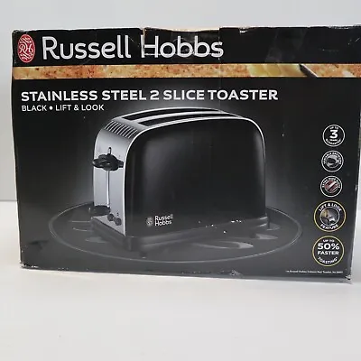 £24.99 • Buy Russell Hobbs 2 Slice Toaster Stainless Steel, Lift & Look - Black - M151