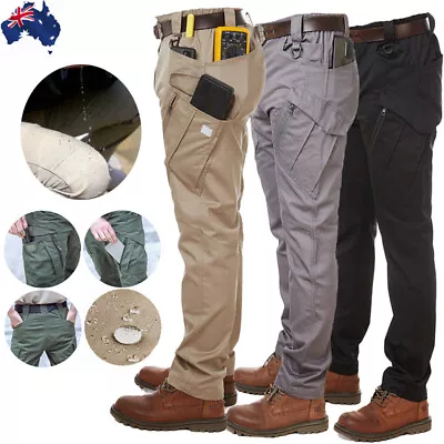 Men Cargo Pants Work Wear Soldier Tactical Trousers Combat Hiking Long Pant AU G • $30.99