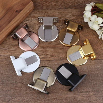 £5.75 • Buy Home Self Adhesive Floor Mount Door Stopper Stainless Steel Magnetic Door Stop