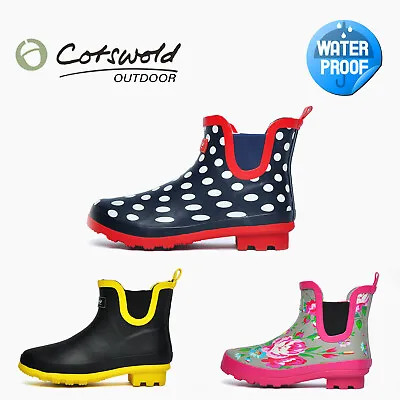 COTSWOLD Blakney WATERPROOF Womens Girls Outdoor Festival Wellington Ankle Boots • £17.99