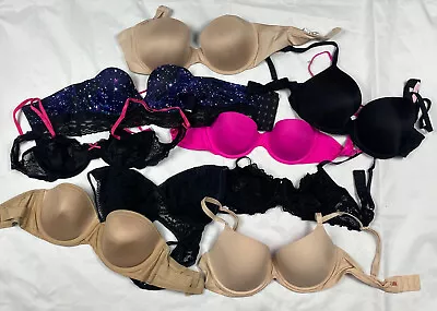 9 Mix Lot Victoria’s Secret Pink Maidenform Bras 38B & 36C Black Beige • $65.10