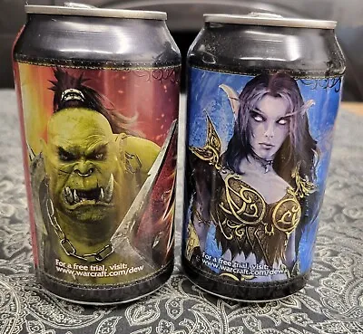 2 Mountain Dew World Of Warcraft Cans Night Elf & Orc • $29.99