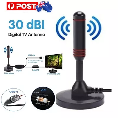 AU HD TV Antenna Portable Digital For Freeview Caravan Indoor Indoor 300 Mile • $11.99