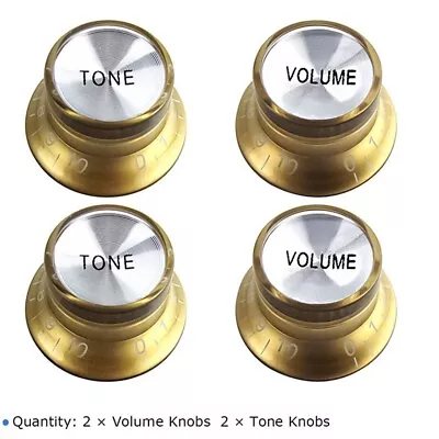 2 Tone Knobs 2 Volume Electric Guitar Gibson EPI LP ST Guitars Guitar Parts NEW • $20.36