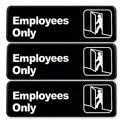 Excello Global Products HD0050S Employees Only Indoor/outdoor Wall Sign 9  X • $24.24