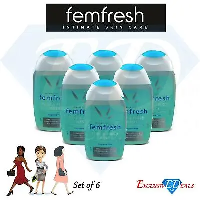 £12.95 • Buy 6 X Femfresh Ultimate Care Pure & Fresh Wash Fragrance Free Fresher 150ml