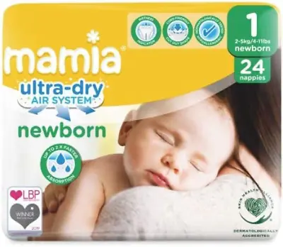 £6.52 • Buy ALDI Mamia Newborn Nappies Size 1