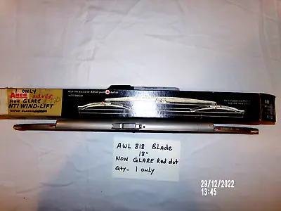 Vintage Anco Awl 818-18 Inch Wiper Blade-non-glare-red Dot-nos - 1 Only • $30