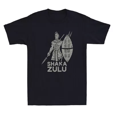 Shaka Zulu African King Pride Funny Graphic Vintage Men's Short Sleeve T-Shirt • £13.99