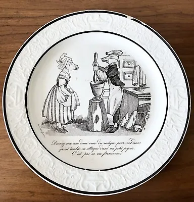 ANTIQUE C1840 FRENCH Choisy PORCELAIN Metamorphosed Animals Insects #7 Plate • $29.99