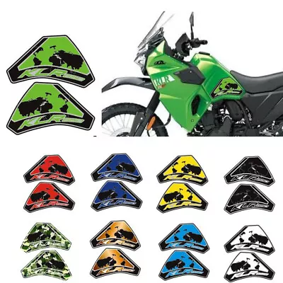 For KAWASAKI KLR650 2021-2023 3D Gel Fuel Tank Side Knee Grip Pad Decal Sticker • $26.09