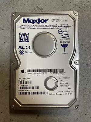 Maxtor 80gb DiamondMax Plus 9 SATA 3.5” Hard Drive ATA Tested • $29.97