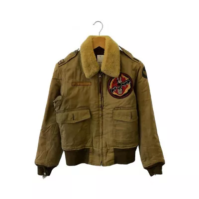 Buzz Rickson's B-10 Flight Jacket/size 36/khaki/8300-470700/frayed Sleeves • $268.21