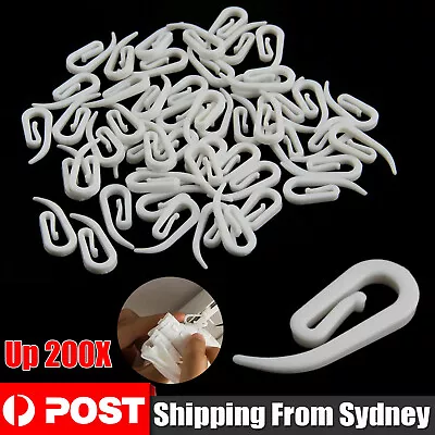 Up 200X Nylon Curtain Gather Hooks Pencil Pleat Lace Boat Caravan Camper Plastic • $6.39