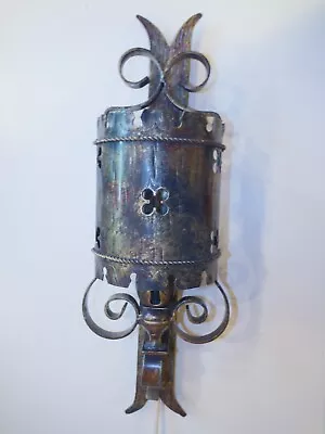 Vintage Iron TIBRO Swedish Hand Made Castle Medieval Wall Hanging Lamp  • $175