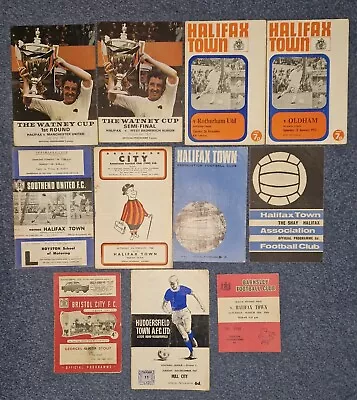 Halifax Town (10) & Huddersfield Town  (1) Football Programmes 1960s & 1970s  • £2.99