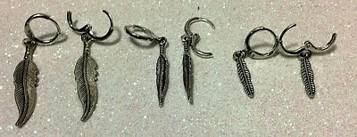 Orecchini in argento Piuma, fatto a mano - Gioielli - Orecchini - d