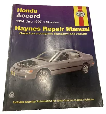 Honda Accord Haynes Repair Manual 1994 Thru 1997 Book Guide Instruction 42013 • $12.94