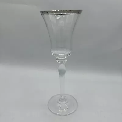 Mikasa Crystal Jamestown Clear Platinum Water Goblet 9 1/8  X 3 5/8  • $13.60