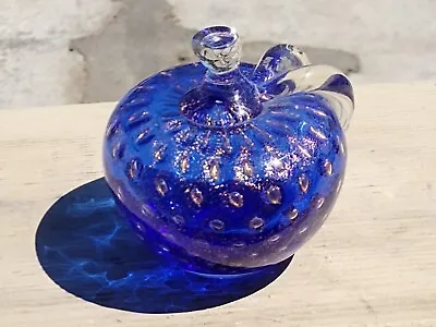 Murano Archimede Seguso Glass Apple Paperweight Color Burst 3 X 3  • $99