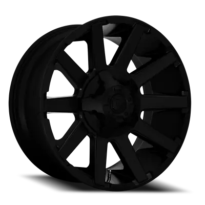 2 New  Satin Black Fuel Wheels  Contra D437 20x10 5-139.70/150  (111822) • $694