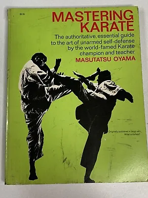 1974 Mastering Karate By Masutatsu Oyama Black Belt Karate Kung Fu Martial Arts • $23.50