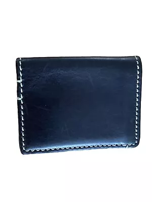 J Crew Black Leather Credit Card Wallet • $11