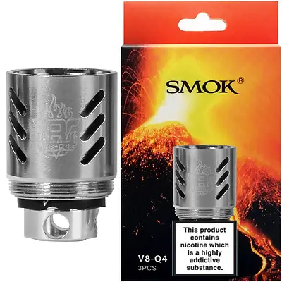 Smok Tfv8 V8 Q4 V8-q4 Replacement Coils Pack Of 3 Tpd Authentic Uk Seller • £7.99