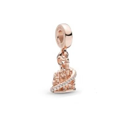 $98.10 • Buy Authentic PANDORA Disney Exclusive Rose Gold Castle Charm Shanghai