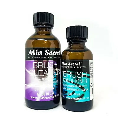 Mia Secret Brush Cleaner 2 Floz (59mL) &/ Brush Conditioner 1 Oz (30mL)  • $10