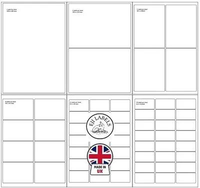 £95.99 • Buy A4 Label Sheets. Address Stickers. Self Adhesive Labels Inkjet, Laser & Copier