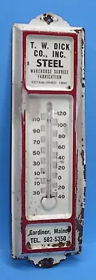 T W Dick Co Steel Fabrication Gardiner Maine Steel Wall Thermometer Wear & Rust • $18