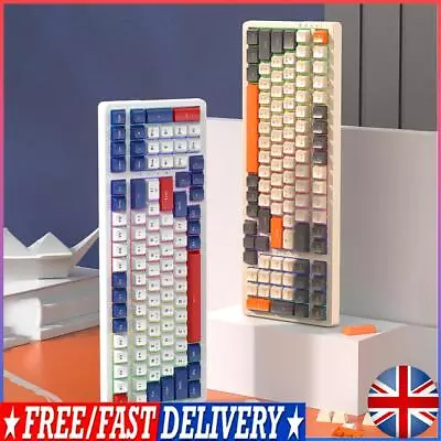 RGB Backlight Personalized Keypad USB Wireless 2.4G Gaming Keyboard 100 Keys K98 • £57.28