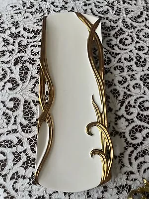 Vintage Verdici MCM Design Serving Dish Ivory With Gold Design • $24