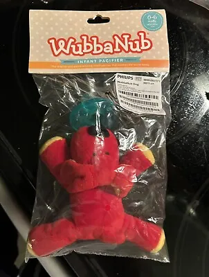 NEW RARE Original Philips Soothie Infant Pacifier Red Dog WubbaNub Sealed Bag • $20