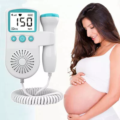 Fetal Doppler Detector Baby Heart Beat Rate Probe Prenatal Monitor Ultrasonic UK • £8.99